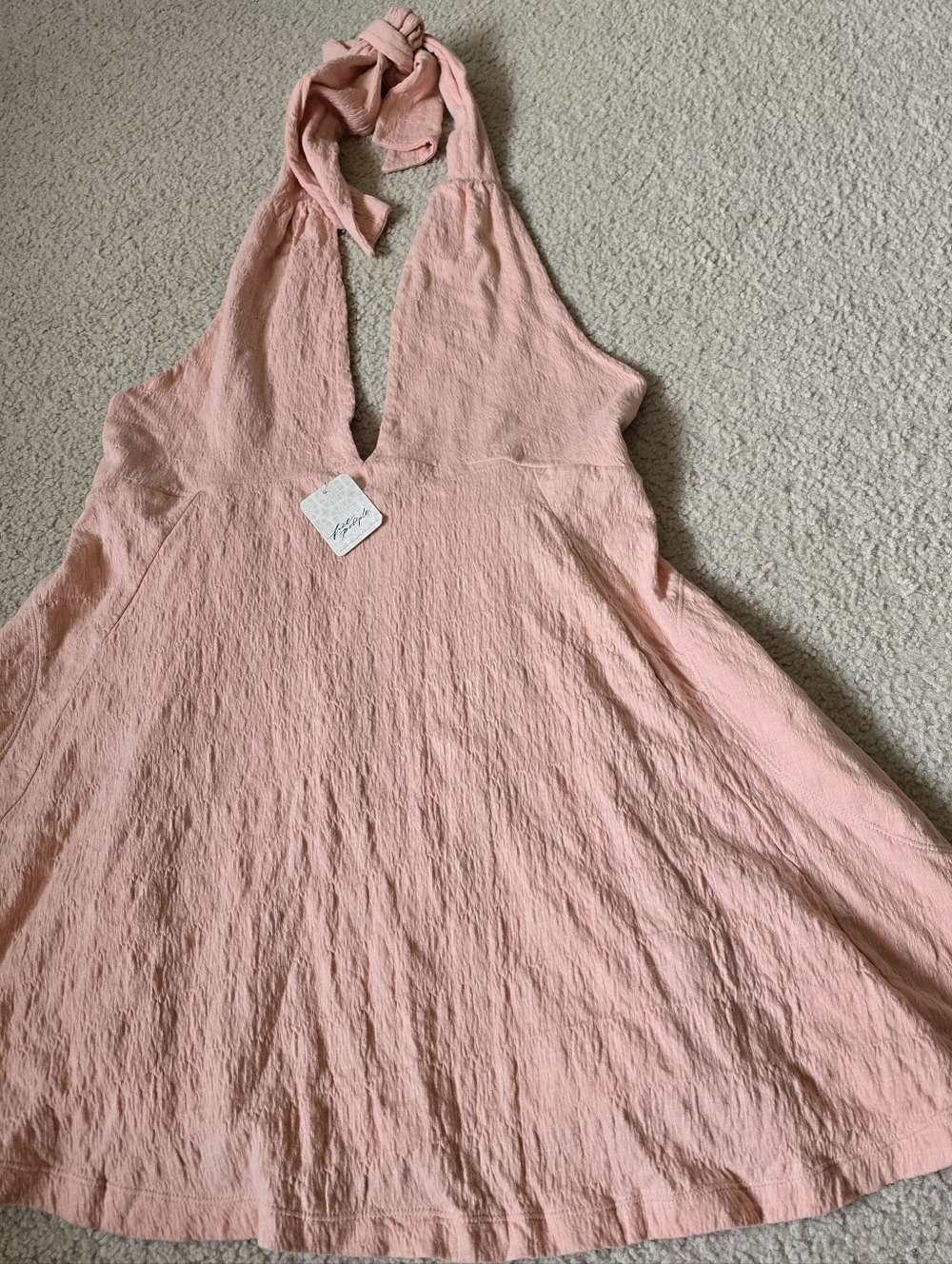 NWT Free People Beach Lucy Mini Dress Halter Size Small - Picture 3 of 12